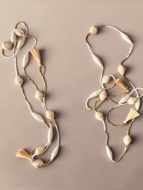 Artisan Ivory Paper Bead Garland